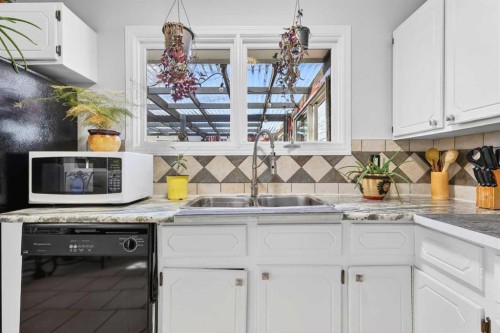 928 Pinecliff Drive Ne, Calgary, AB - Indoor Photo Showing Kitchen With Double Sink