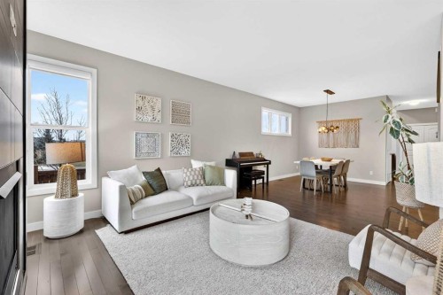 9 Legacy Lane Se, Calgary, AB - Indoor Photo Showing Living Room