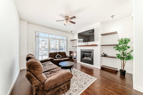 148 Skyview Ranch Road Ne, Calgary, AB - Indoor Photo Showing Living Room With Fireplace