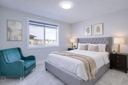 132 Belvedere Drive Se, Calgary, AB - Indoor Photo Showing Bedroom