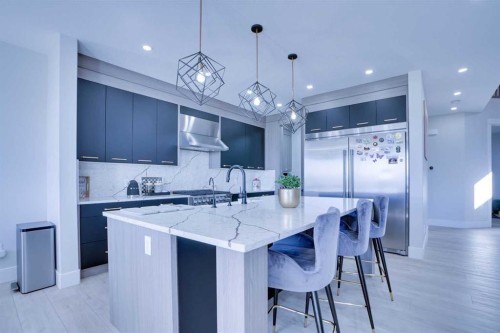 132 Belvedere Drive Se, Calgary, AB - Indoor Photo Showing Kitchen With Upgraded Kitchen