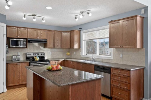 169 West Creek Boulevard, Chestermere, AB - Indoor Photo Showing Kitchen With Double Sink
