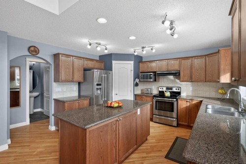 169 West Creek Boulevard, Chestermere, AB - Indoor Photo Showing Kitchen With Double Sink