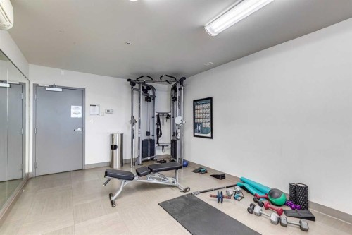 131-721 4 Street Ne, Calgary, AB - Indoor Photo Showing Gym Room