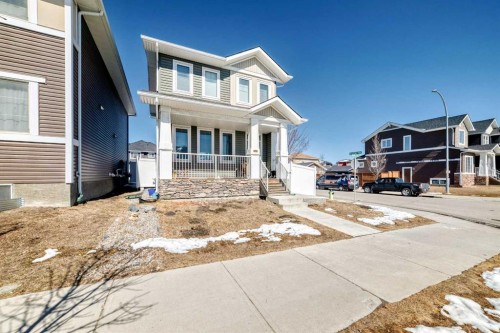 392 Redstone Drive Ne, Calgary, AB - Outdoor With Deck Patio Veranda With Facade