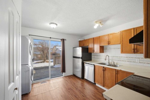 19 Appletree Close Se, Calgary, AB - Indoor Photo Showing Kitchen With Double Sink