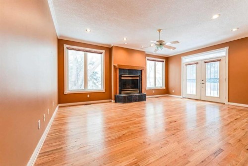 6756 Bow Crescent Nw, Calgary, AB - Indoor With Fireplace