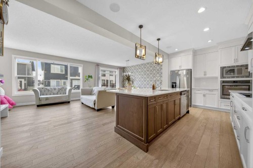 234 West Grove Point Sw, Calgary, AB - Indoor Photo Showing Kitchen With Upgraded Kitchen