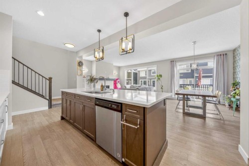 234 West Grove Point Sw, Calgary, AB - Indoor Photo Showing Kitchen With Upgraded Kitchen