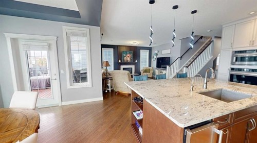 158 Ranch Road, Okotoks, AB - Indoor Photo Showing Kitchen With Upgraded Kitchen