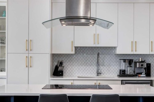 305 Kinniburgh Cove, Chestermere, AB - Indoor Photo Showing Kitchen With Upgraded Kitchen