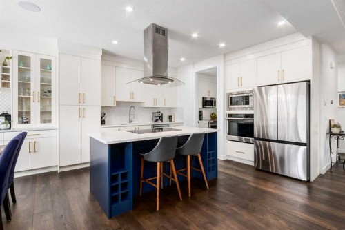 305 Kinniburgh Cove, Chestermere, AB - Indoor Photo Showing Kitchen With Upgraded Kitchen