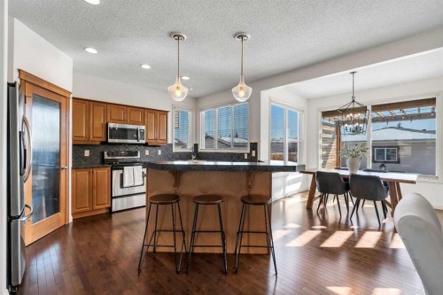87 Prestwick Close Se, Calgary, AB - Indoor Photo Showing Kitchen With Stainless Steel Kitchen With Upgraded Kitchen