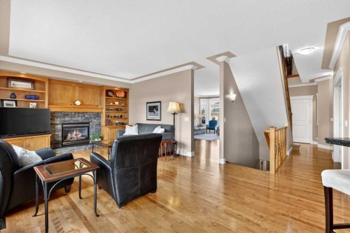 103 Kincora View Nw, Calgary, AB - Indoor Photo Showing Living Room With Fireplace
