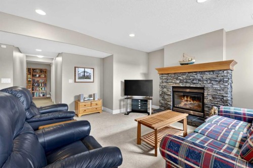 103 Kincora View Nw, Calgary, AB - Indoor Photo Showing Living Room With Fireplace
