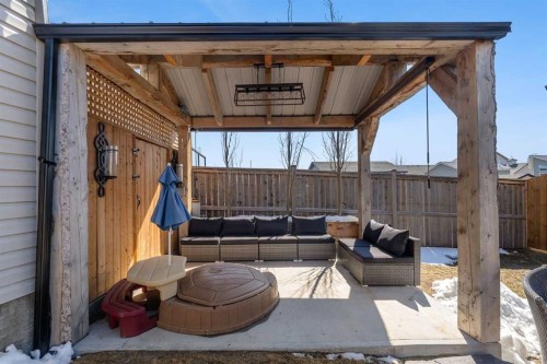 45 Hanson Hollow Ne, Langdon, AB - Outdoor With Deck Patio Veranda With Exterior