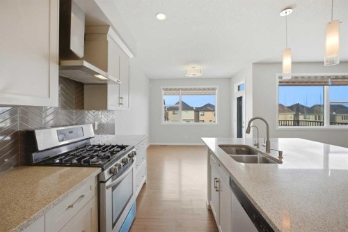 76 Nolancrest Green Nw, Calgary, AB - Indoor Photo Showing Kitchen With Double Sink With Upgraded Kitchen
