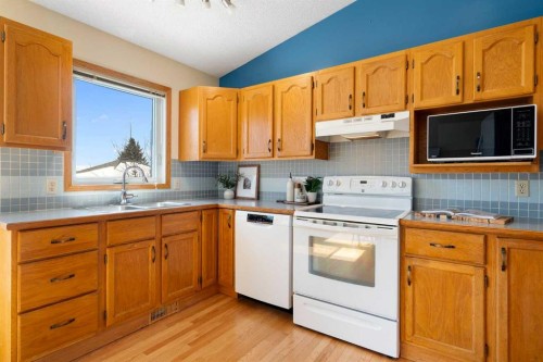 221 Scurfield Place Nw, Calgary, AB - Indoor Photo Showing Kitchen With Double Sink