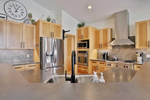 92 Sherwood Rise Nw, Calgary, AB - Indoor Photo Showing Kitchen With Stainless Steel Kitchen With Double Sink With Upgraded Kitchen