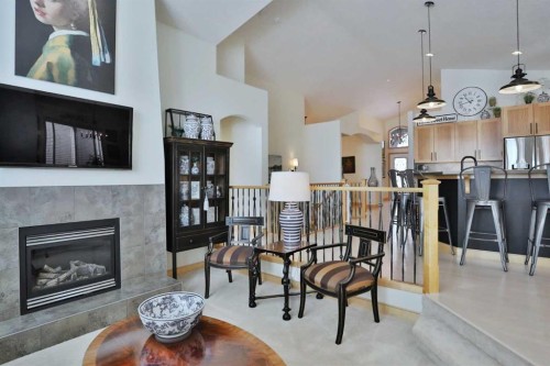 92 Sherwood Rise Nw, Calgary, AB - Indoor With Fireplace