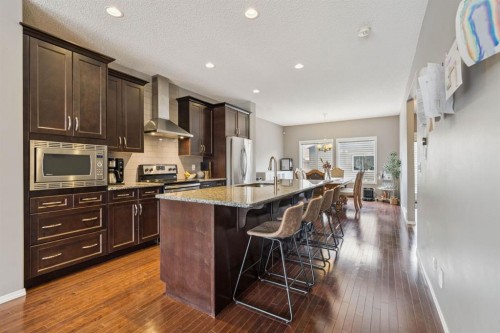 50 Nolanfield Lane Nw, Calgary, AB - Indoor Photo Showing Kitchen With Stainless Steel Kitchen With Upgraded Kitchen