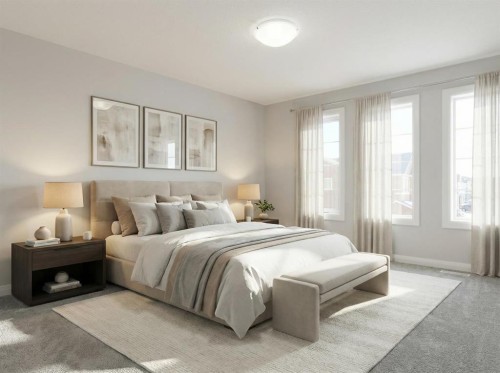 32 Red Embers Square Ne, Calgary, AB - Indoor Photo Showing Bedroom