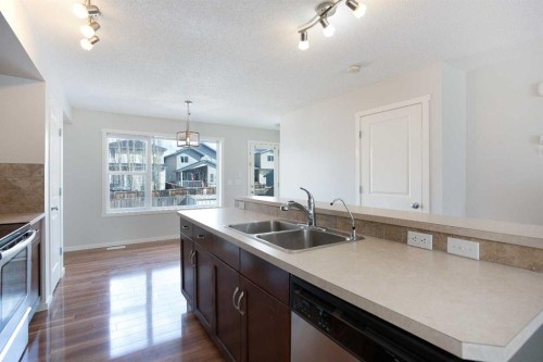 160 Panamount Way Nw, Calgary, AB - Indoor Photo Showing Kitchen With Stainless Steel Kitchen With Double Sink
