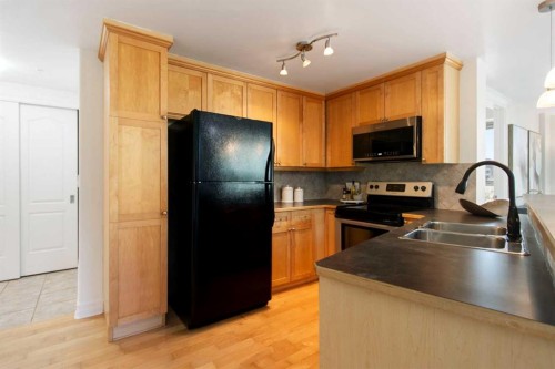 505-836 15 Avenue Sw, Calgary, AB - Indoor Photo Showing Kitchen With Double Sink