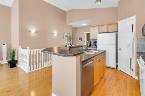 135 Citadel Estates Place Nw, Calgary, AB - Indoor Photo Showing Kitchen With Double Sink