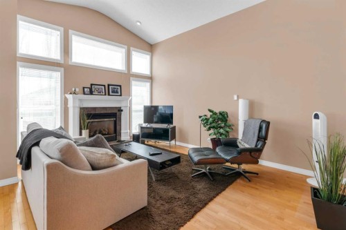 135 Citadel Estates Place Nw, Calgary, AB - Indoor Photo Showing Living Room With Fireplace