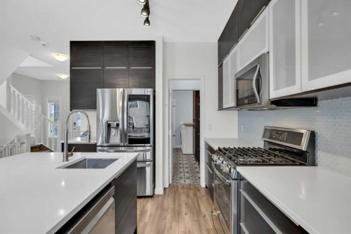 19 Bridleridge Green Sw, Calgary, AB - Indoor Photo Showing Kitchen With Stainless Steel Kitchen With Upgraded Kitchen
