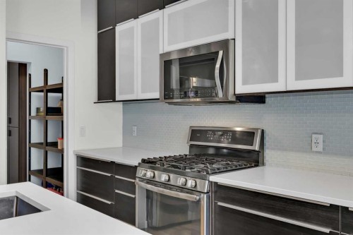 19 Bridleridge Green Sw, Calgary, AB - Indoor Photo Showing Kitchen With Upgraded Kitchen