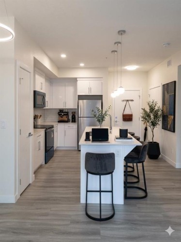 2220-15 Skyview Point Crescent, Calgary, AB - Indoor Photo Showing Kitchen
