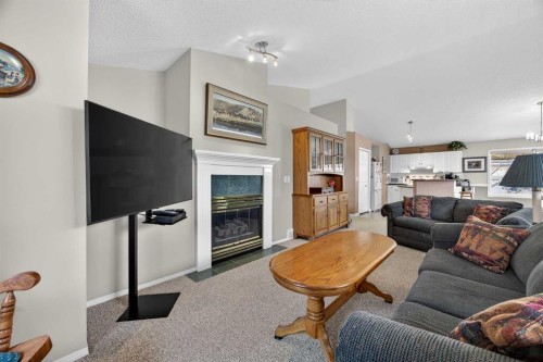 466 Douglas Glen Boulevard Se, Calgary, AB - Indoor Photo Showing Living Room With Fireplace