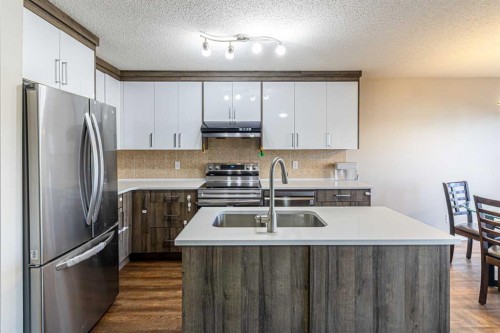 112 Covepark Rise Ne, Calgary, AB - Indoor Photo Showing Kitchen With Stainless Steel Kitchen With Double Sink With Upgraded Kitchen