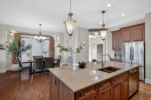 125 Artesia Gate, Heritage Pointe, AB - Indoor Photo Showing Kitchen With Double Sink With Upgraded Kitchen