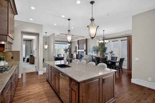 125 Artesia Gate, Heritage Pointe, AB - Indoor Photo Showing Kitchen With Double Sink With Upgraded Kitchen