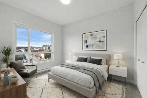 3205-220 Seton Grove Se, Calgary, AB - Indoor Photo Showing Bedroom