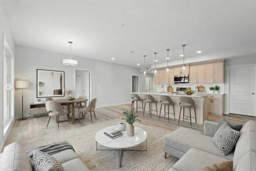 3205-220 Seton Grove Se, Calgary, AB - Indoor Photo Showing Living Room