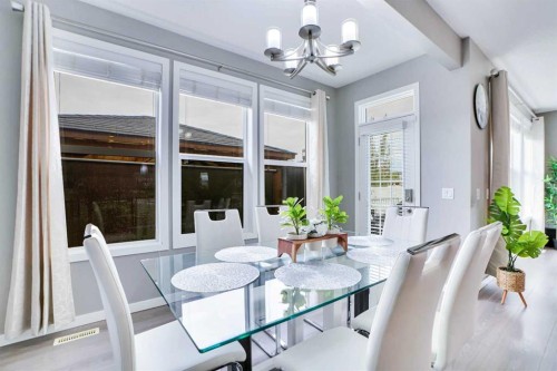100 Redstone Parade Ne, Calgary, AB - Indoor Photo Showing Dining Room