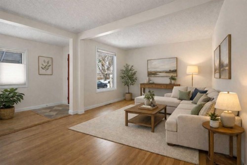 928 18A Street Ne, Calgary, AB - Indoor Photo Showing Living Room