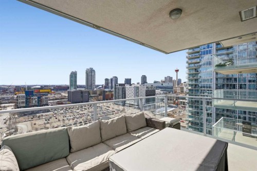 1606-519 Riverfront Avenue Se, Calgary, AB - Outdoor With Balcony With View