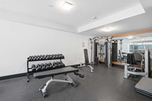 1606-519 Riverfront Avenue Se, Calgary, AB - Indoor Photo Showing Gym Room
