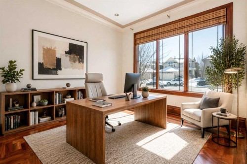 8 Coulee Park Sw, Calgary, AB - Indoor Photo Showing Office