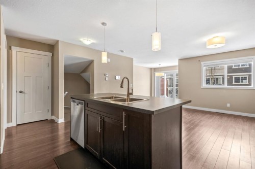 309 Skyview Ranch Grove Ne, Calgary, AB - Indoor Photo Showing Kitchen With Double Sink
