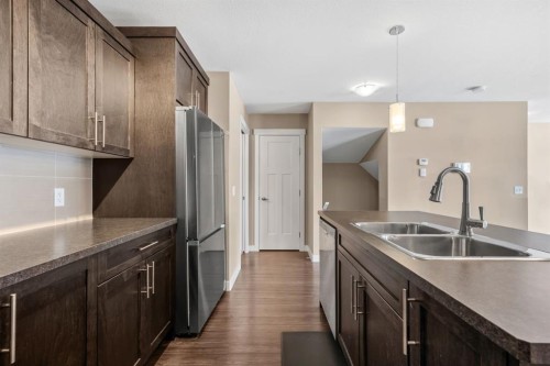 309 Skyview Ranch Grove Ne, Calgary, AB - Indoor Photo Showing Kitchen With Double Sink