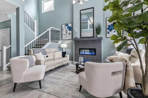 5 Birch Glen, Okotoks, AB - Indoor With Fireplace