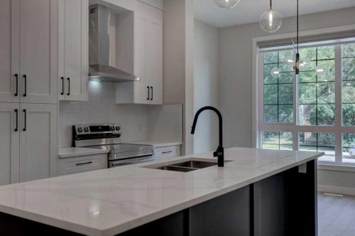 602 11 Avenue Ne, Calgary, AB - Indoor Photo Showing Kitchen With Double Sink With Upgraded Kitchen