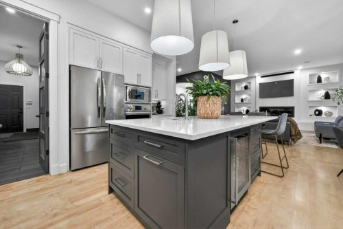 55 Cougar Plateau Circle Sw, Calgary, AB - Indoor Photo Showing Kitchen With Stainless Steel Kitchen With Upgraded Kitchen
