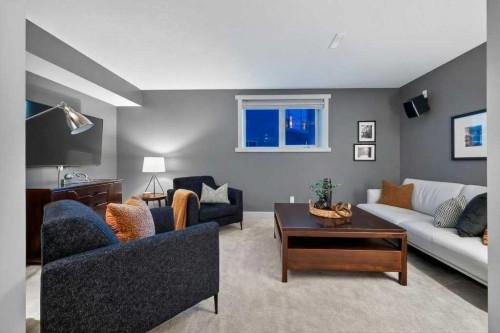 55 Cougar Plateau Circle Sw, Calgary, AB - Indoor Photo Showing Living Room